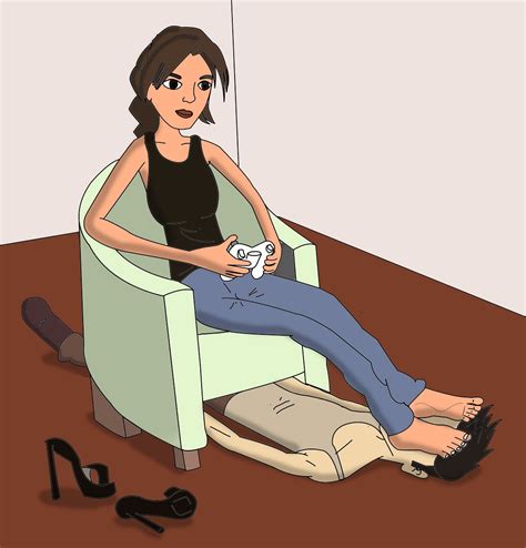 Lara Crofts Human Footstool By Im A Fre4k On Deviantart