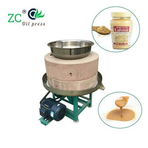 Electric Stone Mill Grinder Tahini Peanut Sesame Paste Making Machine