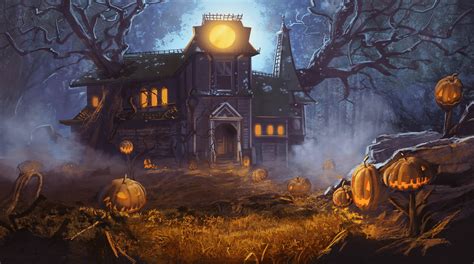 Halloween Haunted Houses Wallpapers Wallpaper Cave