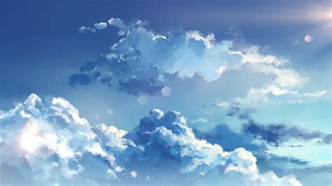 Download 2560x1440 Anime Clouds Sky Wallpapers For Imac 27 Inch