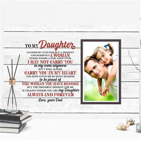 Babe Gifts From Dad Personalized Photo To My Babe I Closed My Eyes Canvas CubeBik