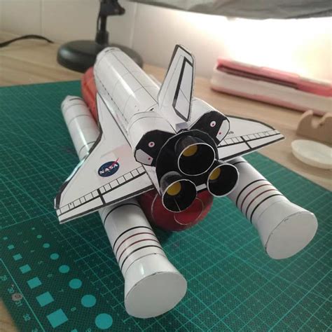 Diy Papercraft 1150 Atlantis Space Shuttle Papiermodell 3d Etsy