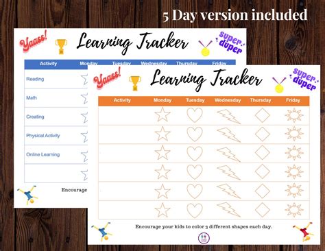 E Learning Tracker Homeschool Tracker Daily Learning Log Etsy Uk