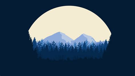 Full Moon Forest Flat Wallpaper 4k By Designuchiha On Deviantart