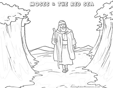 Sunday School Moses Bible Coloring Pages