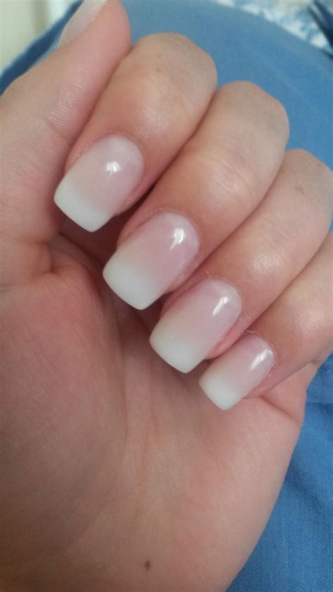 Gradient French Manicure In 2019 French Manicure Acrylic Nails Gel