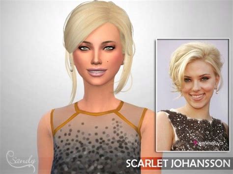 The Sims Resource Scarlett Johansson By Sandy • Sims 4 Downloads