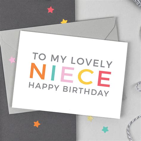 Free birthday cards for niece. Happy Birthday Niece Card By Studio 9 Ltd | notonthehighstreet.com