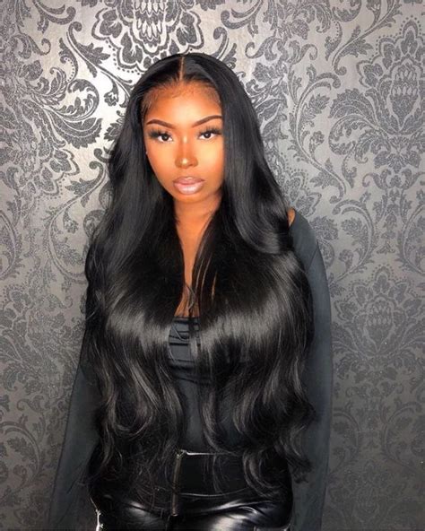 straight lace front hair in 2020 front lace wigs human hair human hair lace wigs long black wig
