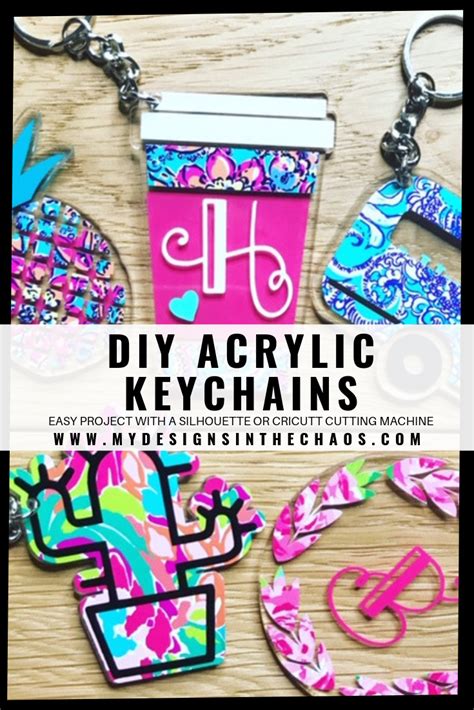 This beautiful acrylic key chain will make a perfect gift for yourself or a friend! DIY Acrylic Key chain with Adhesive Vinyl - My Designs In ...