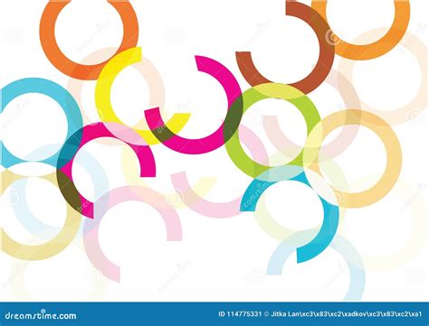 Abstract Vector Background With Rainbow Circles Stock Vector