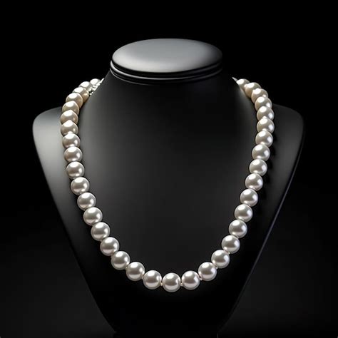 Premium Ai Image A Timeless And Classic Pearl Necklace With A Single