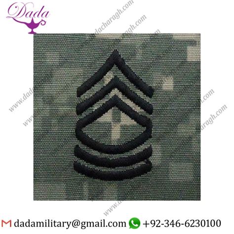 Genuine Us Army Embroidered Acu Sew On Rank Insignia Master Sergeant
