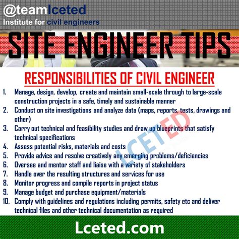 Roles And Responsibilities Of Civil Engineer In Construction Site