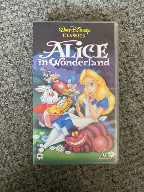 Walt Disney Classics Alice In Wonderland Vhs Pal Untested