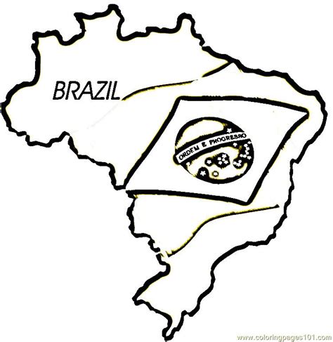 Blank, pdf outline and detailed maps for coloring, home school, and education. Map flag of brazil Coloring Page - Free Brazil Coloring Pages : ColoringPages101.com