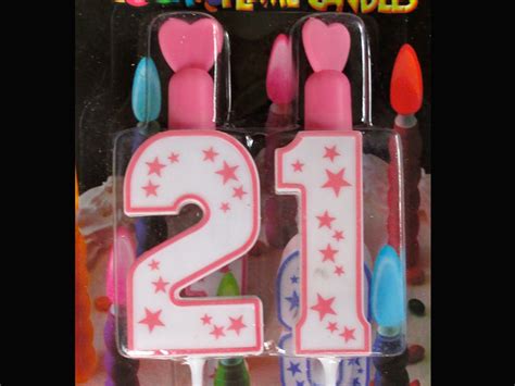 21st Birthday Candle Pink Flame Party Candle Non Wax And Reusable