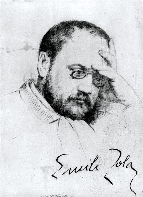Portrait Of Emile Zola 1840 1902 French School Als Kunstdruck Oder