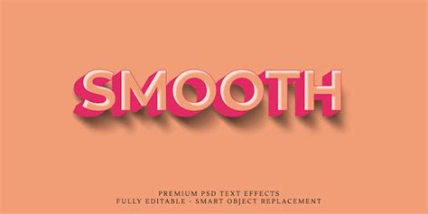 Premium Psd Smooth 3d Text Style Effect Psd