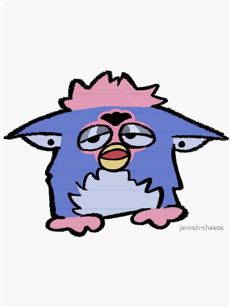 Furby Blue And Pink Sticker For Sale By Jennah Cheese Redbubble