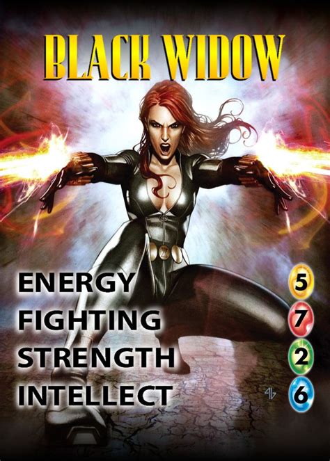 Black Widow Overpower Character Card Card Games Comic Book Cover