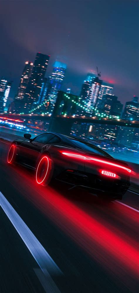 Cars With Neon Lights Wallpaper