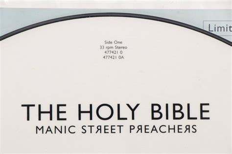 Manic Street Preachers The Holy Bible Limited Edition Vinyl 1994