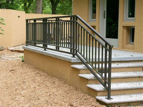 Exterior Railing Gainesville Iron Works Exterior Stair Railing Front