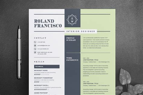 See good cv format examples and templates. Two Page Resume / CV Template Cover Letter (468298) | Resume Templates | Design Bundles