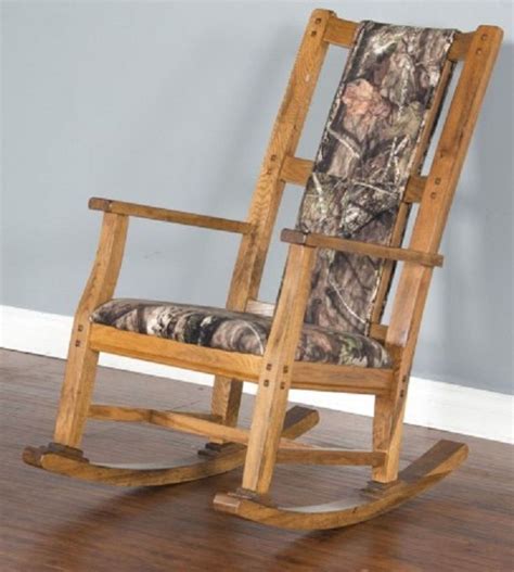 Sunny Designs Sedona Rustic Oak Rocker With Cushion Seat And Back Big