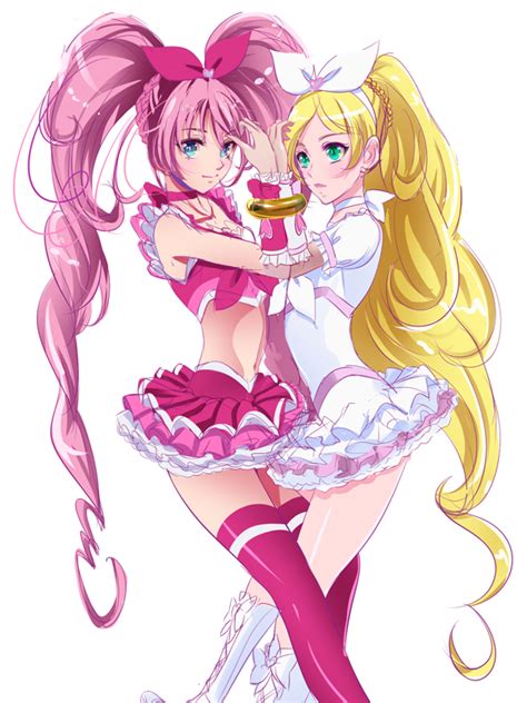 Houjou Hibiki Minamino Kanade Cure Melody And Cure Rhythm Precure