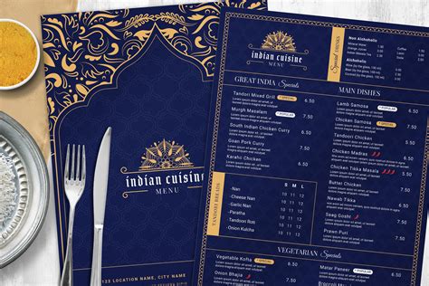 Indian Restaurant Menu Templates Psd Ai Vector Indd Brandpacks