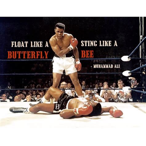 Muhammad Ali Poster Print Famous Boxing Quote Float Like A Butterfly
