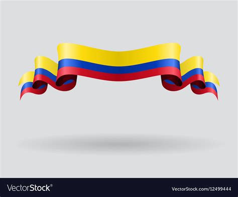 Colombian Wavy Flag Royalty Free Vector Image Vectorstock