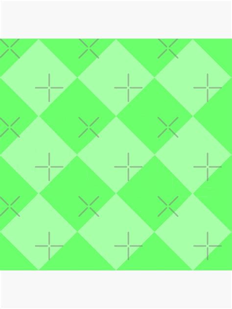 Pastel Green Diagonal Checkerboard Pattern Sticker By Rocket To Pluto