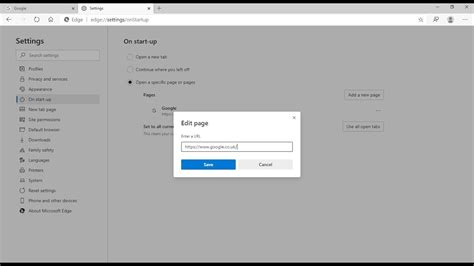 How To Set Start And Home Pages In Edge Youtube