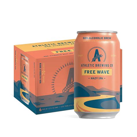 Athletic Brewing Company Free Wave Hazy Ipa Craft Non Alcoholic Beer