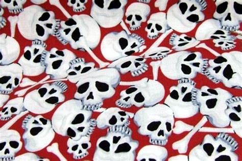 Skull And Bones Fabric From Alexander Henry Bargain 1 Yard