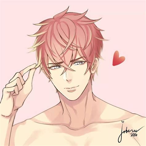 #anime guy #purple hair #pink hair #cute anime guy #braided hair #fanart #pink eyes #anime pink #pink anime #glare #pose #wallpaper #background #profile picture #anime #outline #recent #new. I gave him a haircut. My oc Momoba #joberu #pink # ...