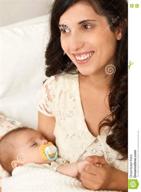 Mother With Baby Portrait Happy Maternity Concept Stock Image Image