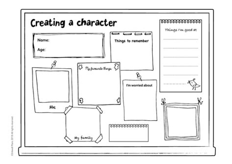 Creating A Character Templates Teaching Resources