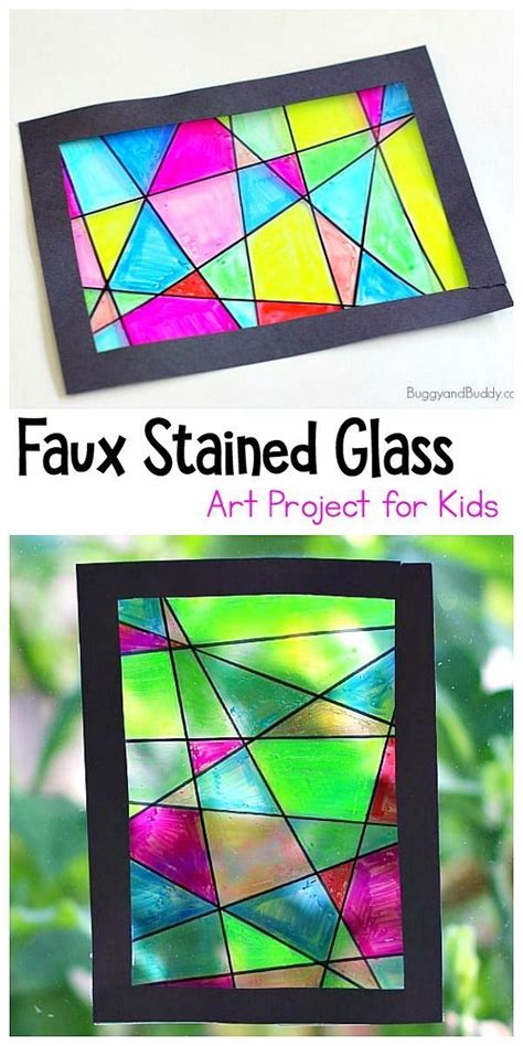 Stained Glass Art Project For Kids That Is Fun And Easy To Do With The Kids