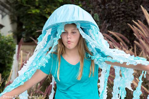 Awesome Jellyfish Costume Diy Easy Light Up Hat Press Print Party