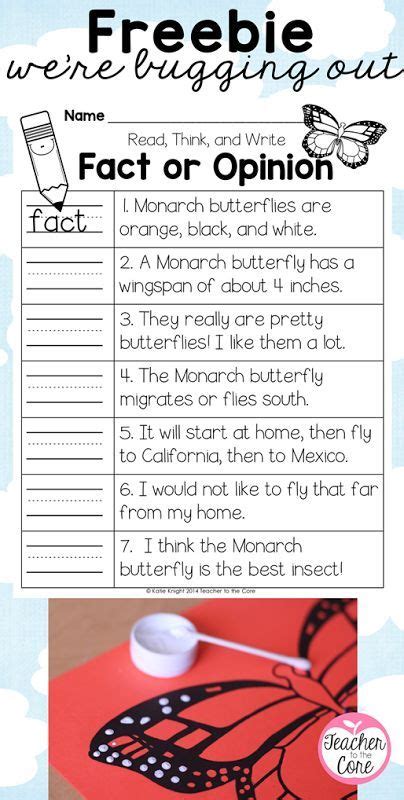 Check spelling or type a new query. Monarch butterfly freebie- Fact and Opinion and Art from ...