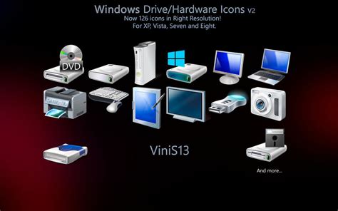 Windows Drive And Hardware Icons By Vinis13 On Deviantart