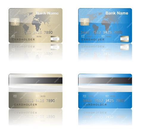 Premium Vector Realistic Credit Cards Gold And Blue Vector