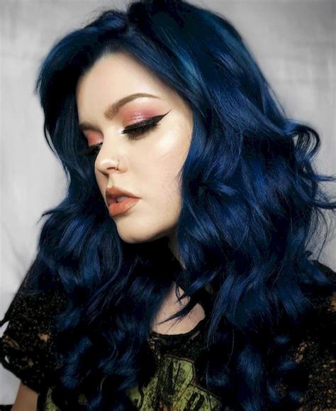 65 Awesome Blue Hair Color Ideas 30 Blue Ombre Hair Midnight Blue Hair Hair Color Blue