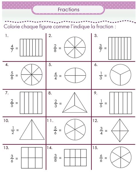 Lire Les Fractions Exercices