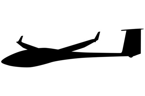 Glider Sailplane Silhouette Graphic By Idrawsilhouettes · Creative