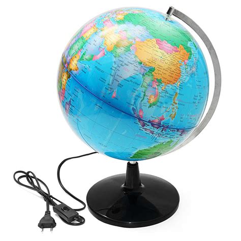 32cm Electric Led Light World Globe Earth Map Teach Education Geography